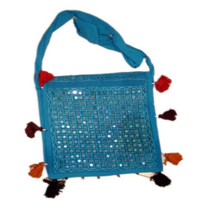 Handcrafted Mirror Work Ethnic <b>Bag</b> Traditional <b>Boho</b> Embroidered Shoulder Tote <b>Bag</b> Colorful Indian Festival Handbag Vintage - Product Image 1