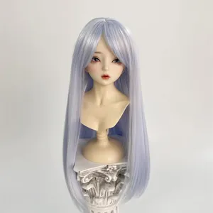 Bone Straight With Side Bangs Synthetic Fiber Doll Wigs For 1/4 BJD Dolls 18 Inch Dolls