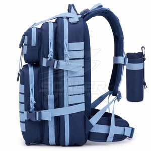 Sac à dos tactique de randonnée camouflage léger, plusieurs compartiments, bretelles réglables, fermeture éclair sécurisée, 36-56L - Product Image 3
