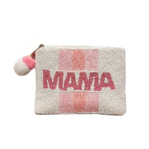 NASH Stacked Letter <b>Beaded</b> Pouch Vertical Nashville Boutique Coin Purse Western Bachelorette Pouch Bag Charm Handmade Artistry - Product Image 1