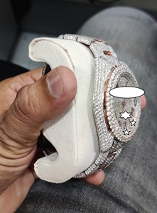 Reloj Mecánico de Lujo con Diamantes Moissanite VVS1, Totalmente Cubierto de Piedras, Deportivo, de Acero Inoxidable, 41 mm, Movimiento Japonés Automático - Product Image 3