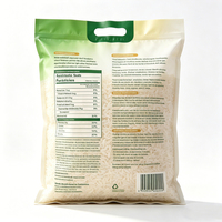 Sacs d'emballage personnalisés pour riz de 1 kg avec logo, sacs en plastique de qualité alimentaire pour riz de 1 kg et 5 kg, sachets refermables à fermeture éclair, emballages vides pour riz