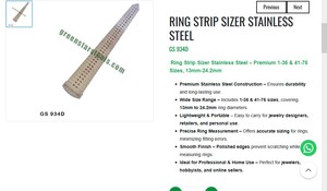 <b>Ring</b> Strip Sizer Stainless Steel 1 to 76 Sizes <b>Ring</b> <b>Measuring</b> <b>Tool</b> Jewelry <b>Tools</b> Goldsmith <b>Tools</b> | Item No GS-934D - Product Image 3