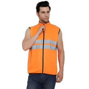 เสื้อกั๊กสำหรับนักสำรวจ 12 กระเป๋า สีเหลืองสะท้อนแสง ANSI Class 3 ผ้าโพลีเอสเตอร์ตาข่าย ซิปด้านหน้า ช่องใส่เครื่องรับวิทยุ ช่องใส่บัตรประจำตัว - Product Image 3