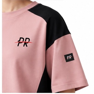 Camiseta de Verano para Mujer de Alta Calidad, 100% Algodón, 220 g/m², Personalizada con Logotipo Impreso en 3D, Hombros Caídos, Tie Dye - Product Image 5