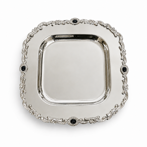 Bandeja de Metal con Acabado Carbón para Chocolates con Adorno de Pájaro Plateado, Accesorios Personalizables para Chocolates, Tamaños Personalizados, Colores Disponibles - Product Image 5