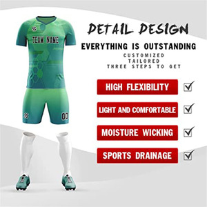 ชุดแข่งฟุตบอลแบบกำหนดเองสำหรับสโมสรและลีก เสื้อผ้าสำหรับการแข่งขันแบบแห้งเร็ว ผู้ผลิตเสื้อผ้ากีฬานานาชาติ - Product Image 2