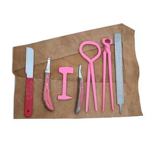 Juego completo de herramientas para el cuidado de pezuñas de caballos: Medidor de presión de pezuñas, Cuchillo curvo, Cuchillo para limpiar pezuñas, Lima de pezuñas con bordes afilados, Pulidor y Cortaúñas de pezuñas - Product Image 1