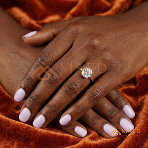 White Gold Polished East-West Oval <b>Solitaire</b> – Sleek Architectural Promise <b>Ring</b> Horizontal <b>Silver</b> Moissanite Engagement <b>ring</b> - Product Image 4