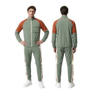 Custom Gym <b>Track</b> Suit <b>for</b> <b>Men</b> Polyester Spandex Athletic Training Set with Full Zip <b>Jacket</b> and Sport Pants - Product Image 3