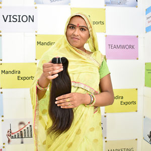 Extensions de cheveux humains vierges indiens bruts, doublement étirés, provenant d'un seul donneur, soyeux, lisses, de 8 à 36 pouces, type Temple Indien - Product Image 1