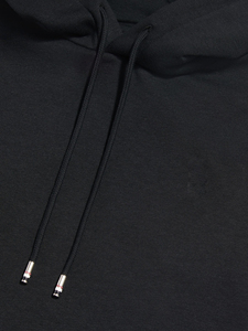 Sweat-shirt à capuche noir pour femme, manches longues, poche avant, coupe classique - Product Image 3