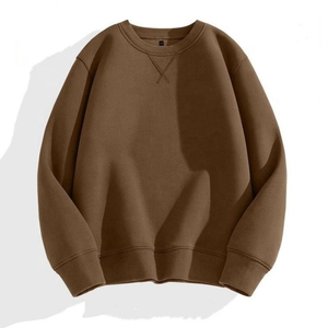 Sweat-shirt épais 100 % coton avec col rond en polaire pour l'hiver, pull unisexe oversize, vêtements streetwear, logo personnalisé - Product Image 6