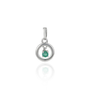 Simple Geometric Design May Birthstone Natural <b>Emerald</b> Gemstone 925 Sterling Silver Fine <b>Pendant</b> For Girls - Product Image 1