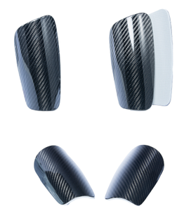 Protège-tibias personnalisés modernes bleus et or à rayures en plastique, fibre de carbone et PVC avec protection de base pour adultes - Product Image 6