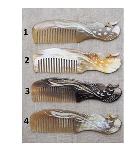 Peigne à cheveux artisanal écologique classique de qualité supérieure en corne de buffle pour les mères, artisanat rustique naturel - Product Image 1