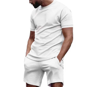 Wholesale New Design Men Casual <b>Shorts</b> Sets <b>Short</b> Sleeve T Shirt <b>Shorts</b> Solid Tracksuit Set Men's Clothing 2 Piece Sets - Product Image 1