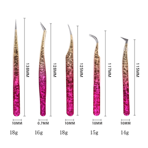 Pince à épiler populaire en acier inoxydable pour maquillage, outils d'extension de cils pour filles, pointe fine, longueur 10 mm - Product Image 2