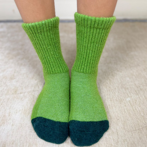 Wholesale Green <b>Wool</b> Fiber Crew <b>Socks</b> Breathable Casual Spring Toddler <b>Socks</b> - Product Image 2