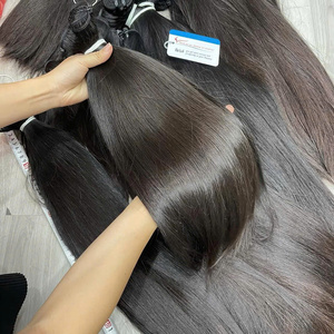 Cheveux humains 100% vietnamiens, lisses naturels, trame de cheveux noire, double épaisseur, cuticules entièrement alignées, prêts à être expédiés, sans perte de cheveux - Product Image 4