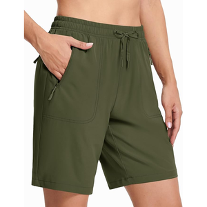Women's <b>Black</b> Linen Shorts Solid Color Elastic <b>Waist</b> Drawstring Loose Fit Casual Summer <b>Pants</b> With Pockets new - Product Image 3