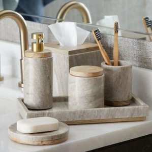 Ensemble de salle de bain en marbre luxueux Stone Era - Écologique et durable, directement du fournisseur du Rajasthan - Product Image 1