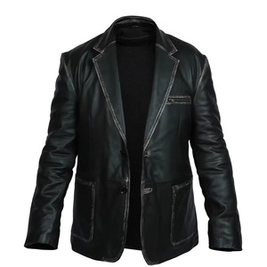 Blazer de Cuero Ligero para Hombre, el Mejor Material, Superventas, Última Tendencia, Precio al por Mayor, Blazer de Cuero para Hombre con Logotipo Personalizado - Product Image 1