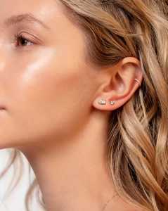 Pear <b>Emerald</b> Toi Et Moi <b>Stud</b> <b>Earring</b> Lab Grown Diamond 14k Solid Gold Prong Set Push Back Everyday Minimalist <b>Studs</b> Manufacture - Product Image 6