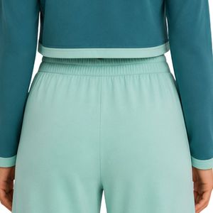 Manufacturer Teal And Mint <b>Green</b> Women Long Sleeve Crop Pajama Set Smiley Print Soft Cotton Wide Leg Loungewear OEM Custom - Product Image 6