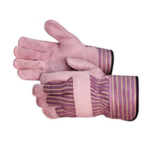 Guantes de Trabajo de Piel de Vacuno con Diseño Nuevo y Logotipo Personalizado, Guantes de Protección Personal Resistentes a la Abrasión para Trabajos de Jardinería - Product Image 6