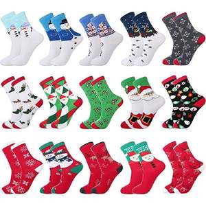 15 Pares de Calcetines Divertidos de Algodón Tejido para Invierno, Regalos Navideños de Navidad - Product Image 1