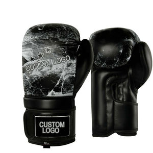 Custom Logo Boxing Gloves 12oz PU Leather Full Finger Hook Loop Closure for Adults Training Gear Boxing Gloves - Product Image 1