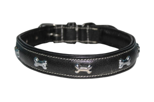 Collar de cuero ajustable para perros OEM, acolchado, de primera calidad, proveedor de collares para mascotas, calidad de exportación de Divine International - Product Image 3