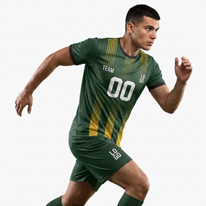 Conjunto de Uniforme de Fútbol Personalizable, Transpirable, de Poliéster, Nuevo Servicio OEM, Bordado y Sublimación para Equipos de Verano - Product Image 4