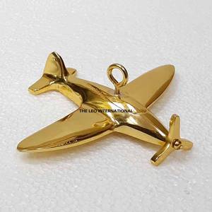 Décoration de Noël suspendue en aluminium, lot de 2, forme avion, aspect luxueux, ornement pour sapin de Noël - Product Image 3