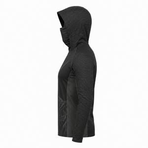 Sudadera con Capucha de Pesca para Hombre Harrar, Negra, con Estampado por Sublimación, Transpirable, de Secado Rápido, Manga Larga, UPF 50, Protección Anti-UV, Diseño Marlin - Product Image 2