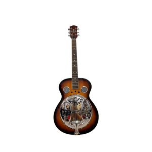Chitarra Resonator in Metallo Full-Size per Principianti con Manico Circolare e Preamplificatore Integrato - Ideale per Stili Musicali Tradizionali - Product Image 1