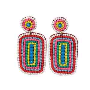 Pendientes y Aros Elegantes Hechos a Mano con Bordado y Cuentas para Fiestas de Halloween, Joyería Bohemia Festiva y de Moda - Product Image 4