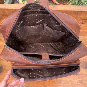 Vente en gros de sac à dos pour ordinateur portable en cuir pleine fleur de grande capacité pour hommes sac à dos de voyage en cuir véritable de haute qualité sac à dos - Product Image 5