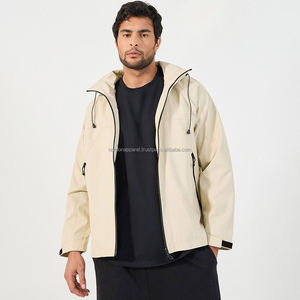 Nardon Apparel Tendance Offre Spéciale Logo personnalisé Veste unie coupe-vent coupe-vent personnalisée pour hommes Veste coupe-vent Nardon à capuche zippée pour hommes - Product Image 4