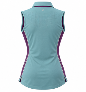 Tops, polos y camisetas sin mangas para mujer, ropa de golf |   Azul Claro Seis Variaciones de Color |   Fabricante OEM ODM | - Product Image 2