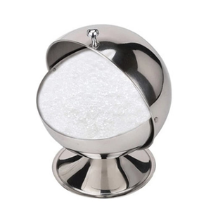 Stainless Steel Sugar <b>Cube</b> Pots With Lid & Spoon Minimalist Design Glossy Surface Rust Resistant Kitchenware - Product Image 5
