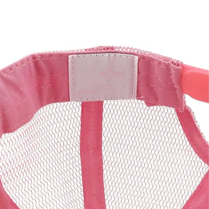 Pink and White Leather 3D Embroidery Breathable Trucker <b>Cap</b> Adjustable Unisex Hat for Spring Summer Casual Wear - Product Image 6