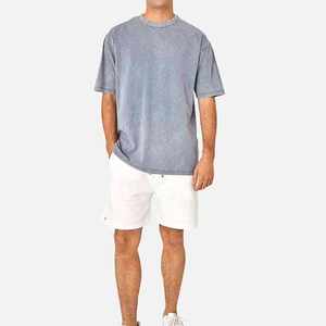 Camiseta 100% algodón para hombre, corte holgado, estampada, estilo vintage, lavado ácido, camiseta informal para hombre, estilo streetwear, camiseta con lavado ácido. - Product Image 4