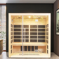 HELIUS Sauna pentagonal à infrarouge lointain populaire de haute qualité Sauna sec avec plaque chauffante en carbone