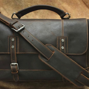 Professional Genuine Leather Laptop Bag – Stylish Business Shoulder Bag - Product Image 1