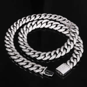 Women <b>Men</b> <b>White</b> <b>Gold</b> Hip Hop High End <b>Necklaces</b> Jewelry - Product Image 2
