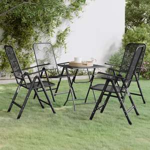 Ensemble de salle à manger de jardin anthracite - Product Image 1