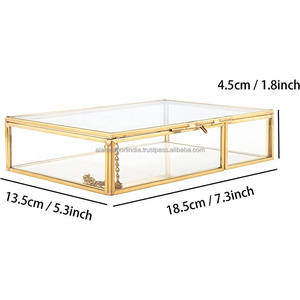 Boîtes photo personnalisées or verre cuivre mariage personnalisé présentation stockage souvenir USB 4x6 10x15 photo - Product Image 3