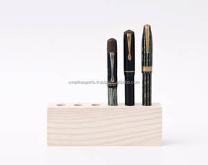 Modern Wooden Pen Holder Stand Desktop Organizer <b>Solid</b> <b>Wood</b> Pencil Holder Multi Slot Office <b>Desk</b> Accessory - Product Image 4